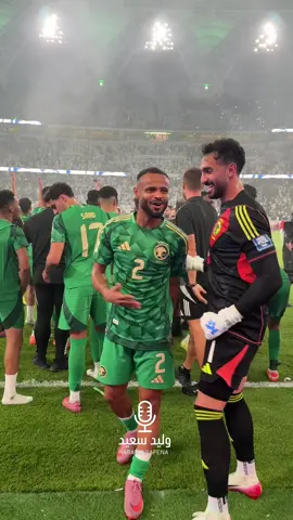 فرحة لاعبين الاخضر 🤩💚 ##sportsontiktok #spl 