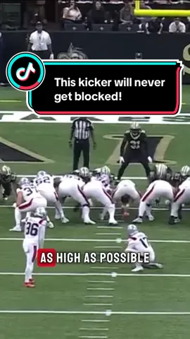 This kicker will never get blocked! #foryoupage #nfl #patriots #kicker 