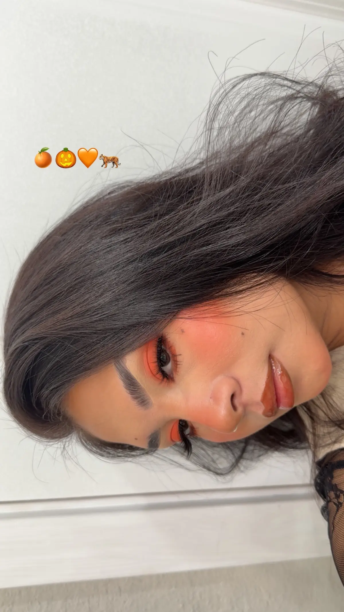 An orange look ? Yes please 😫!!  #fypシ#makeuptransformation 