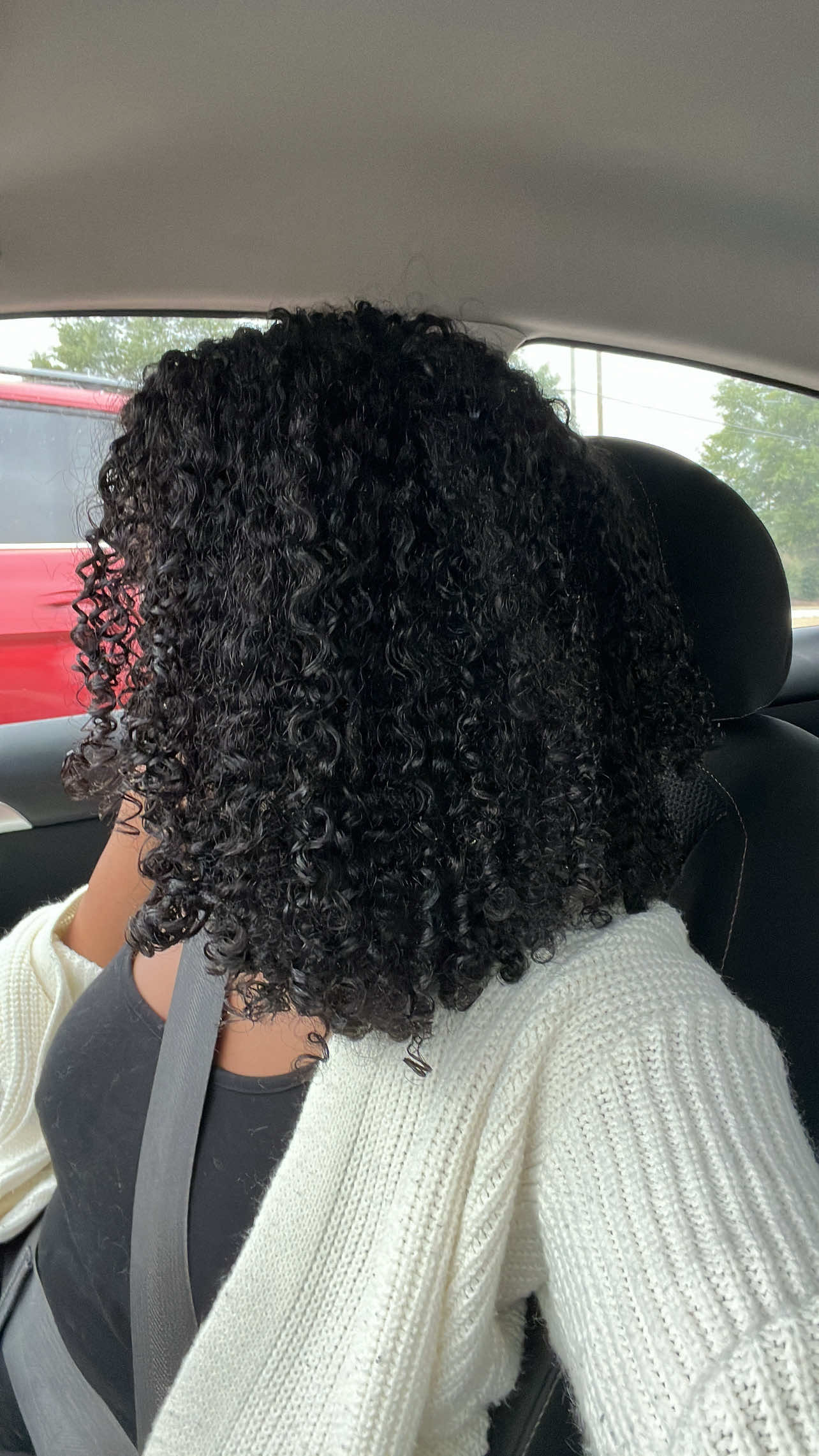 the relief of taking out a bun after a long day >  btw it wasn’t a tight bun, i promise!  #curlyhair #curlyhairstyles #bun #relatable 