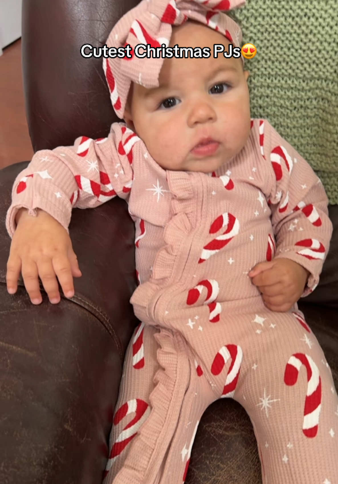 Girl is ready for the Christmas movies in her Christmas jammies!!! #christmaspajamas #MomsofTikTok #babygirl #tiktokshopfalldealsforyou #christmas 