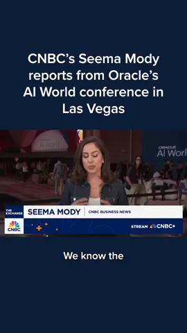 CNBC’s Seema Mody reports from Oracle’s AI World conference in Las Vegas. Watch more at the link in bio.