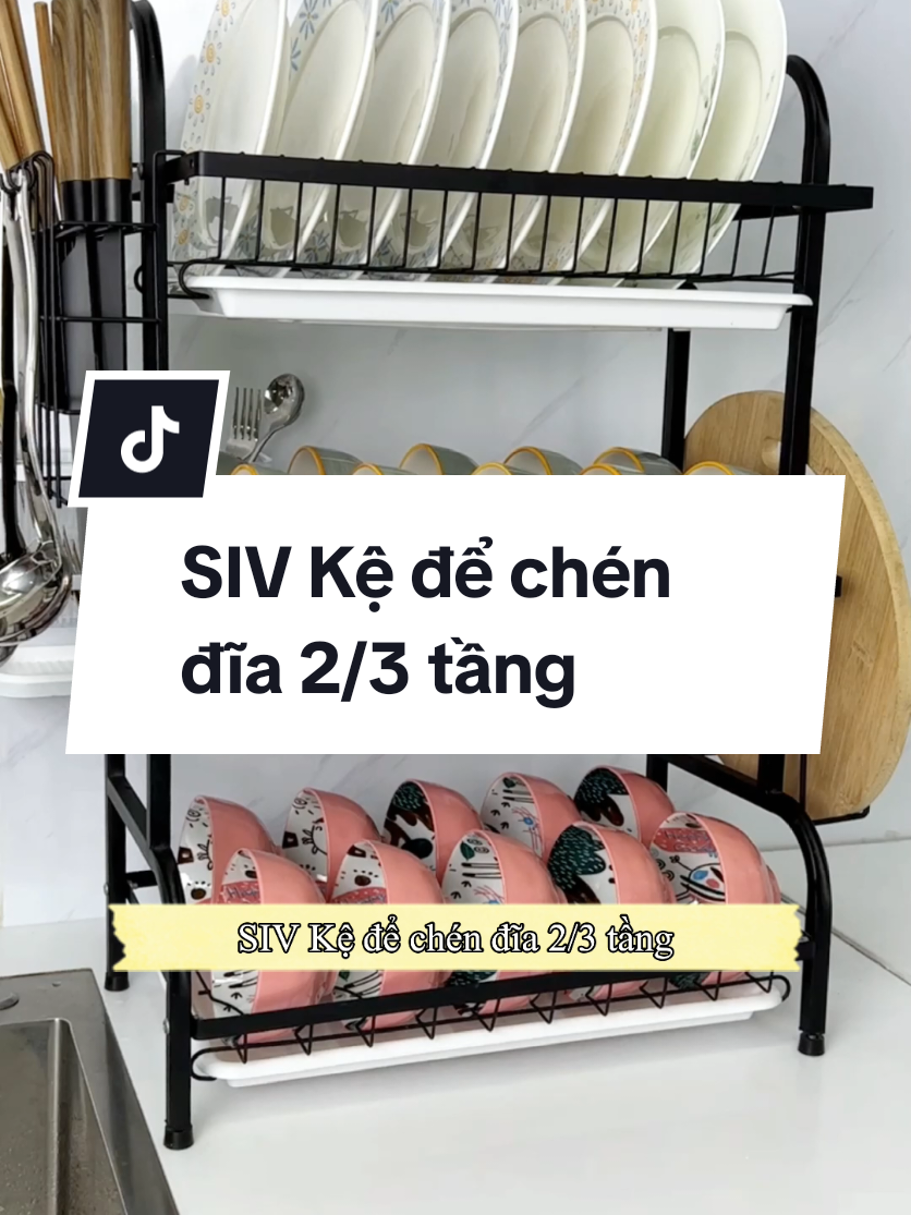 SIV Kệ để chén đĩa 2/3 tầng #giadung #giadungtienich #kedechen #kedechenbat #kedechendia 
