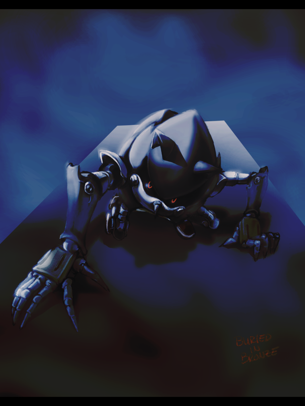 metal sonic..... #sonicthehedgehog #metalsonic #fanart #art #edit 