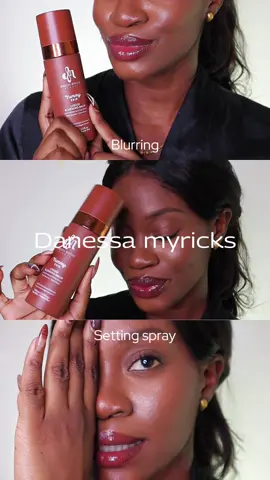 Want a filter finished look? Then you need to spray @DanessaMyricksBeauty blurring setting spray #makeup #trendingvideo #danessamyricks #danessamyrickssettingspray 