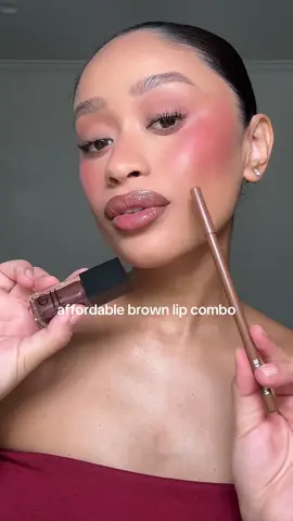 affordable brown lip combo 🤎 @Morphe Cosmetics brûlée lip liner  @elfcosmetics espresso tonic lip oil #lipcombo #fallmakeup #BeautyTok 