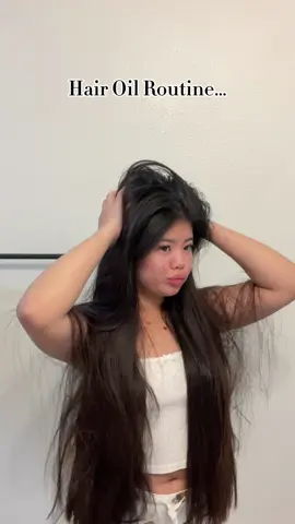 Hair Oil Routine #fyp #fypシ #relatable #hair #haircare 