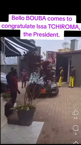 Bello BOUBA comes to congratulate Issa TCHIROMA,  the President-Elect.
