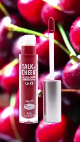 Sweet by day, bold by night 🍒 that ‘just right’ red  Talk is Cheek Blush Cream in ‘Debate’