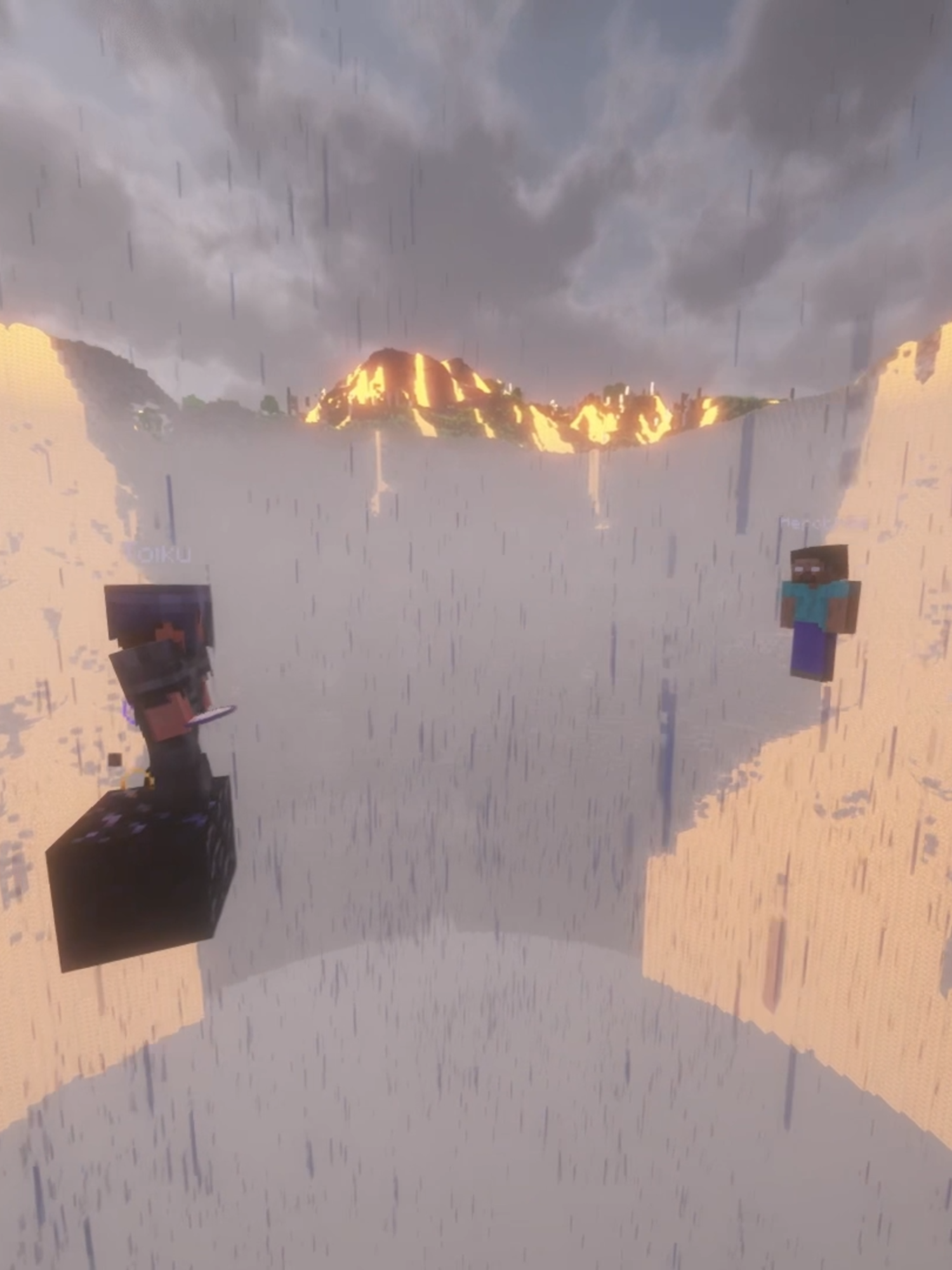 Herobrine trapped me in the nether roof FINAL PART #Minecraft #fyp #minecraftstory