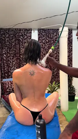 My Bird has been having a hard week. I got you babe #relax #head #wash #peace #skincare 