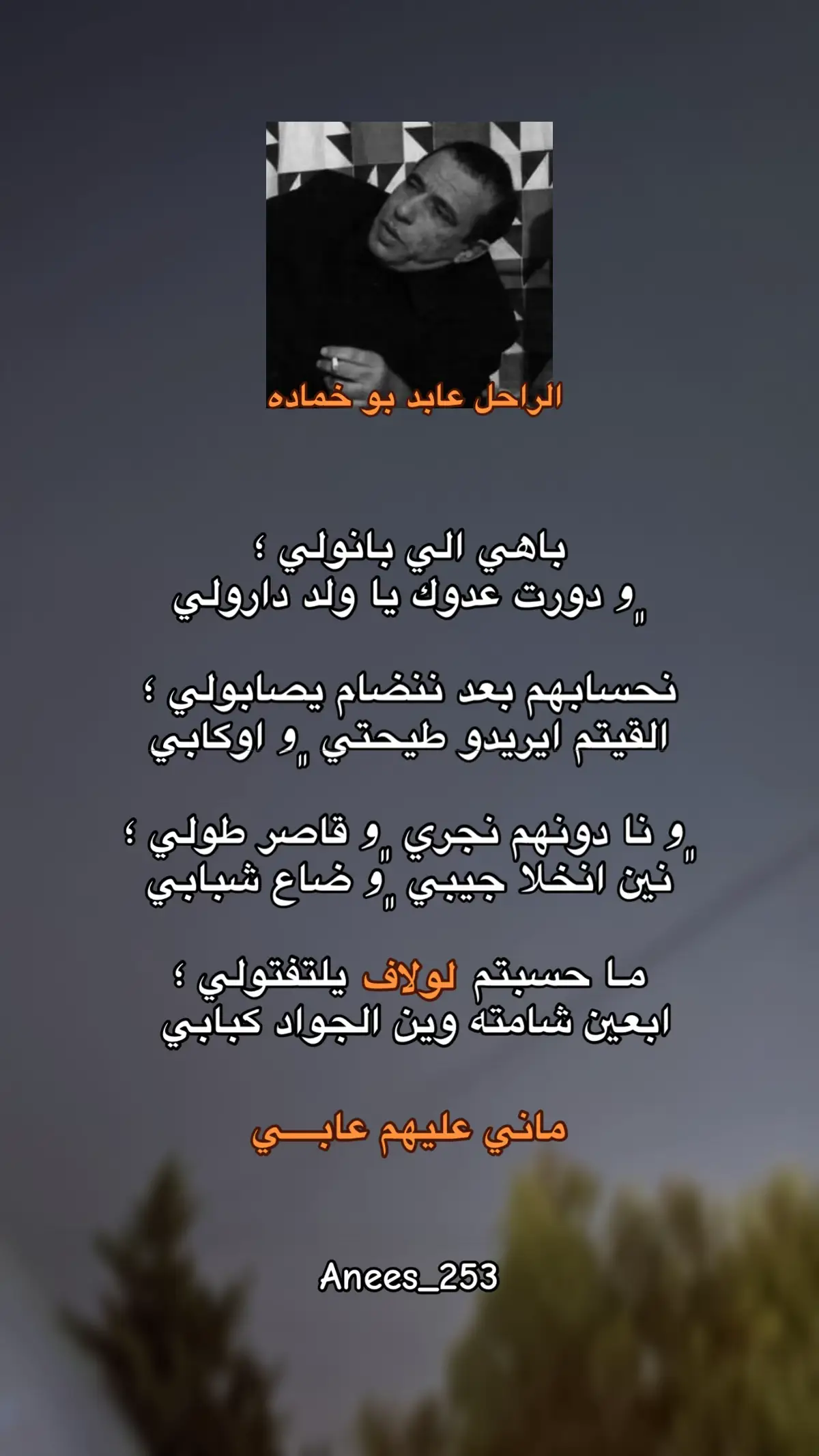 #شعراء_وذواقين_الشعر_الشعبي #خواطر #البيضاء_الجبل_الاخضر #هواجيس #انيس_الرعيدي  @﮼أنيس،الرعيدي ٢٥📜. 