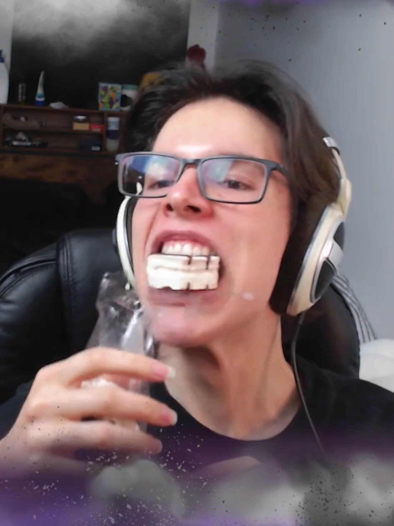 i take REAL big bites, y'all #food #zebracake #twitchstreamer #Minecraft