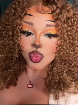 🧡 #halloween #makeup #tiger 