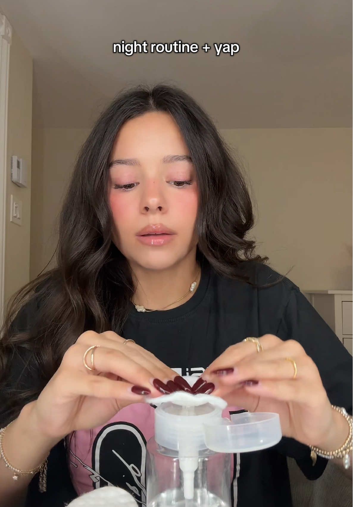 Let’s get unready together 🤍 #nightroutine #nighttimeroutine  Products used: @Tatcha US lip mask @Tower 28 Beauty mist @rhode skin glazing mist @Olehenriksen salicylic acid toner @Glow Recipe snail mucin @La Roche-Posay moisturizer @Peter Thomas Roth Labs eye cream