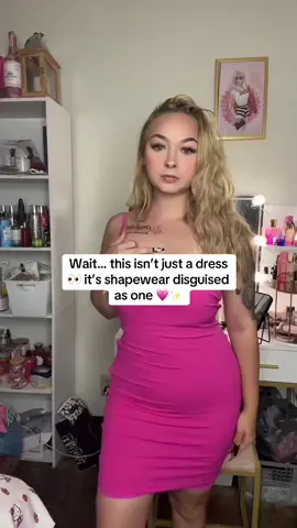 This shapewear dress snatches everything while still being comfy enough to wear all day! 🔥 ✔️ Built-in tummy control ✔️ Smooths & lifts in all the right places ✔️ Stays in place — no rolling or slipping 💖 Perfect for date nights, brunch, or going out with the girls! Tap the link to grab yours before it’s gone 👇 #ShapewearDress #TikTokMadeMeBuyIt #BodyGoals #ComfyAndCute #dresstryon 