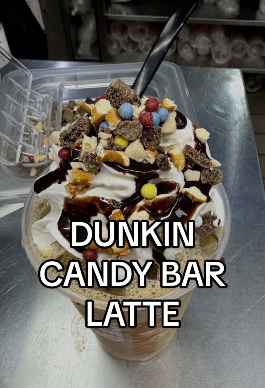 @Dunkin' really said SPOOKY SEASON with the Candy Bar Latte!  Dunkin is dropping their HALLOWEEN MENU tomorrow 10/15 👻 The Candy Bar Latte has a candy bar swirl that is topped with whipped cream, a mocha drizzle, and CANDY BAR pieces 🍫☕️ #dunkin #candybarlatte #dunkindonuts #halloween 