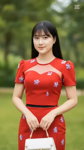 မြန်မာဝမ်းဆက်အလှလေးများ😍😍 ကွကိုယ်အရမ်းတေသဘောကျနေပီ😁😁မြန်မာဝမ်းဆက်လေးတေဝတ်ကြည့်တာ😊🥰 1.open gemini 2.upload photo 3.Prompt:Style a young, elegant Myanmar model in this outfit, highlighting her beauty and grace. A beautiful young woman standing outdoor setting with green in the background. holding a ysl bag in her hand. Her makeup is natural and radiant, with a soft smile. Soft lighting highlights . Highly detailed, realistic, high-resolution photography style.Ratio 9:16  #ချစ်ပေးကြအုန်းနော်😍😘😘 #prompt #crd #trend #အလှလေးပါဗျာ🤍🤭 