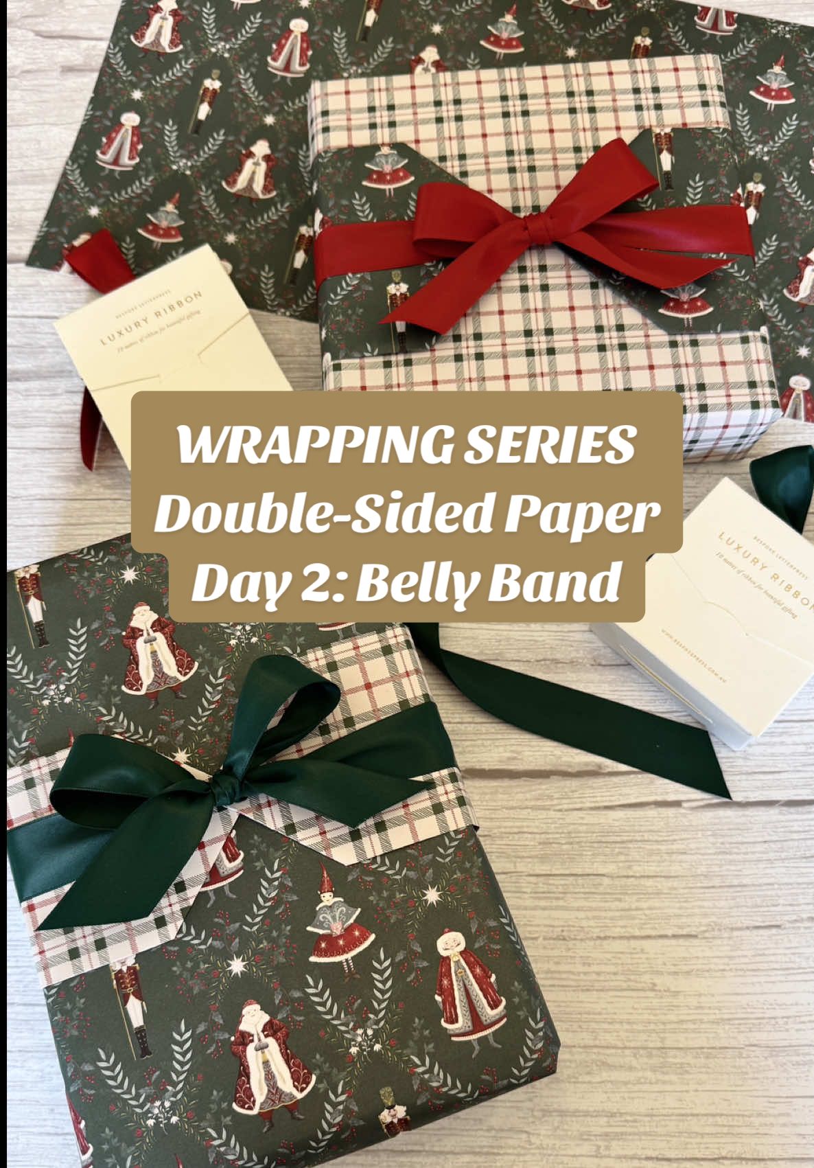Day 2 of my series with @Bespoke Letterpress double-sided paper features the fun belly band technique! I've created pointed ends on the band and finished the wrap with the luxe satin ribbon also from Bespoke. This is a great way to use your scrap paper as well. #giftwrapping #wrapping #wrappingpresents #giftwrap #wrappingpaper