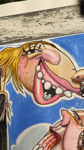 Fun friends! 🎉 #caricature #funny #streetart #art