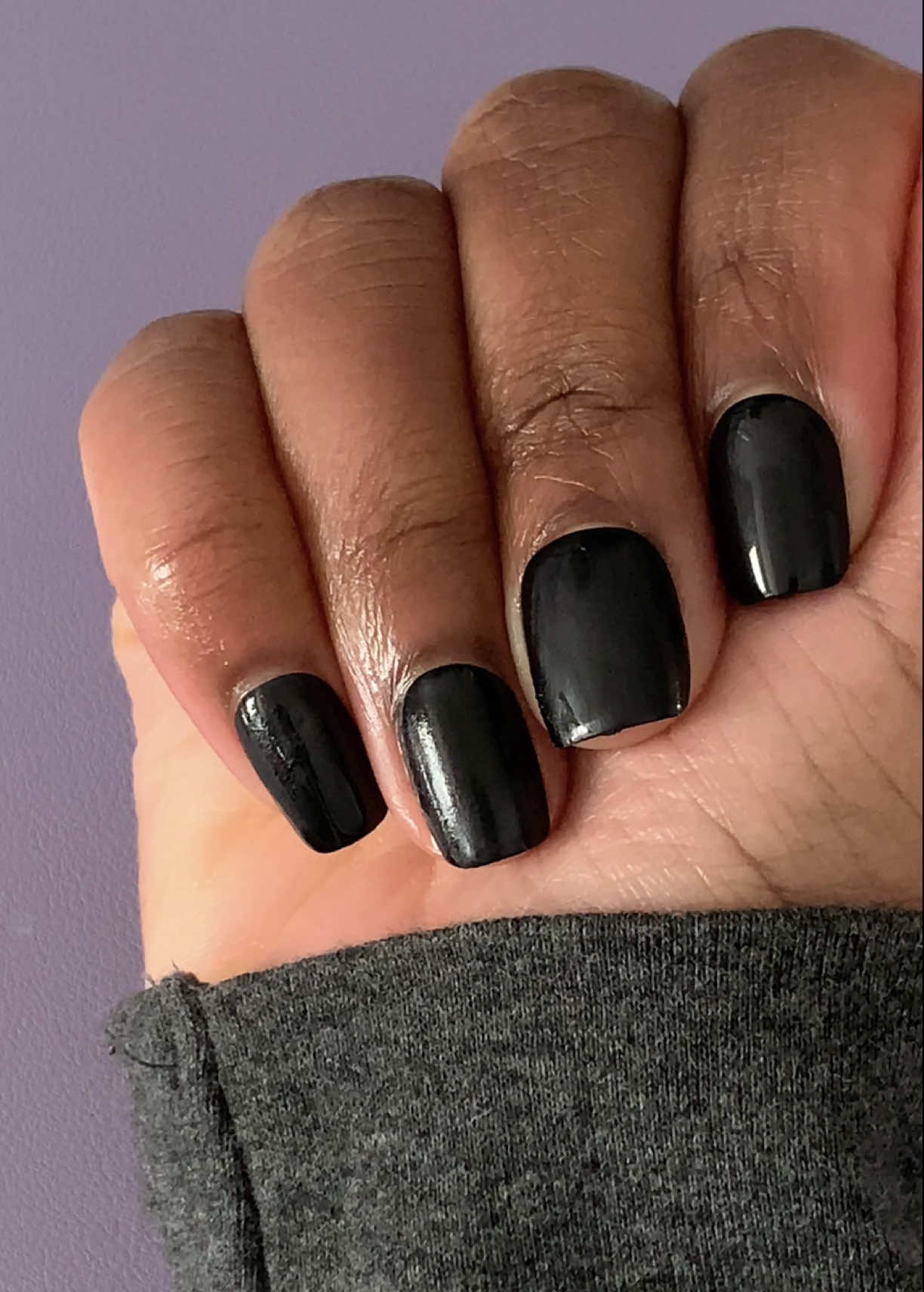 Glam Haus Beauty’s Onyx Noir Nails 🖤✨ I used nail adhesive for this look! These luxe salon gel press-ons are everything — timeless, glossy, and bold! 💅🏾 #GlamHausBeauty @Shopglamhausbeauty  Glam Haus Beauty, Black Onyx nails, luxury press-ons, nail adhesive tutorial, salon gel nails, at-home manicure, nail switch-up, glossy black nails, nail essentials, timeless beauty