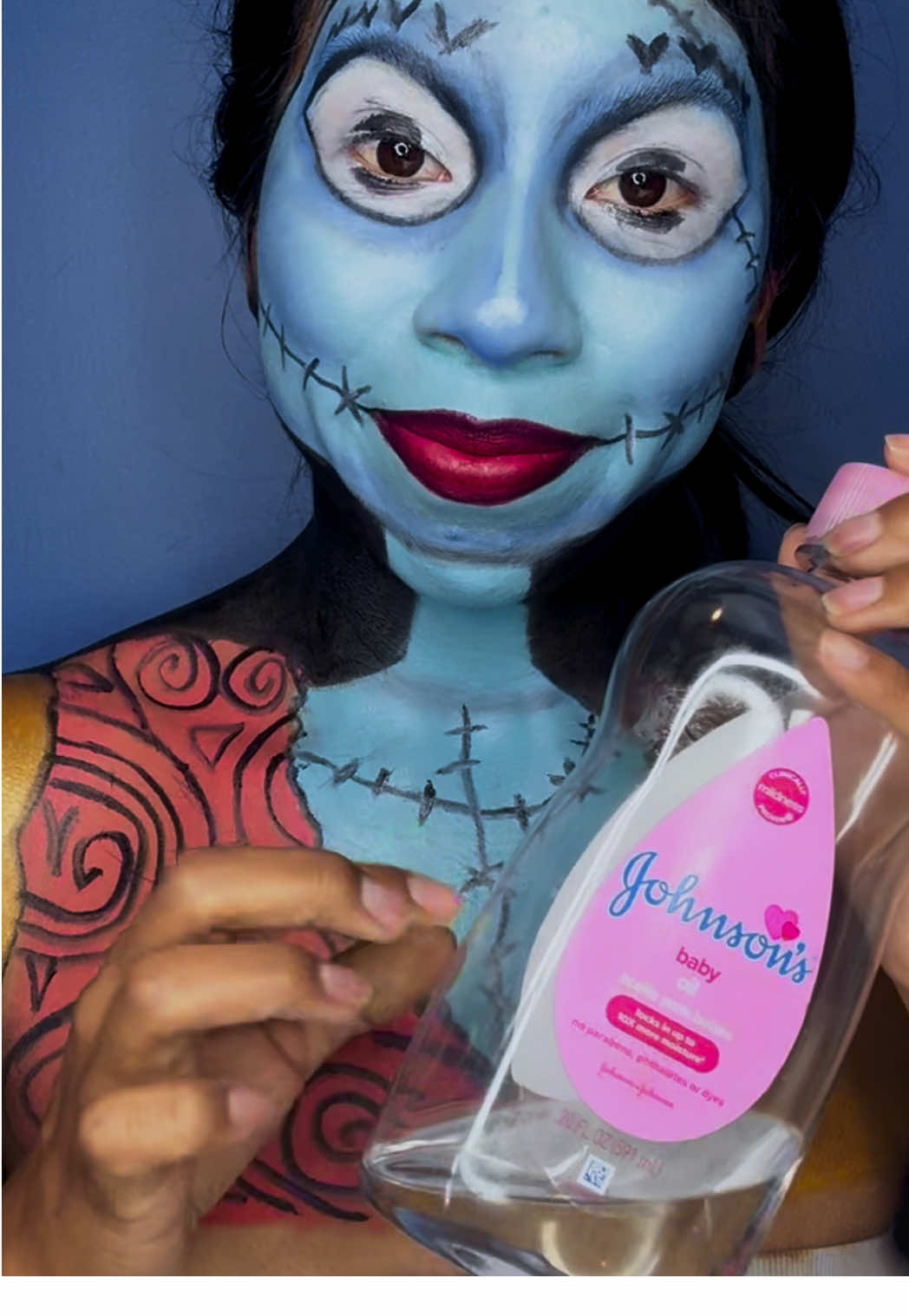 Goodbye Sally 💙 back to me again 👋🏽✨ #FYPMakeup #SFXRemoval #HalloweenVibes #SallyMakeup #TransformationTrend