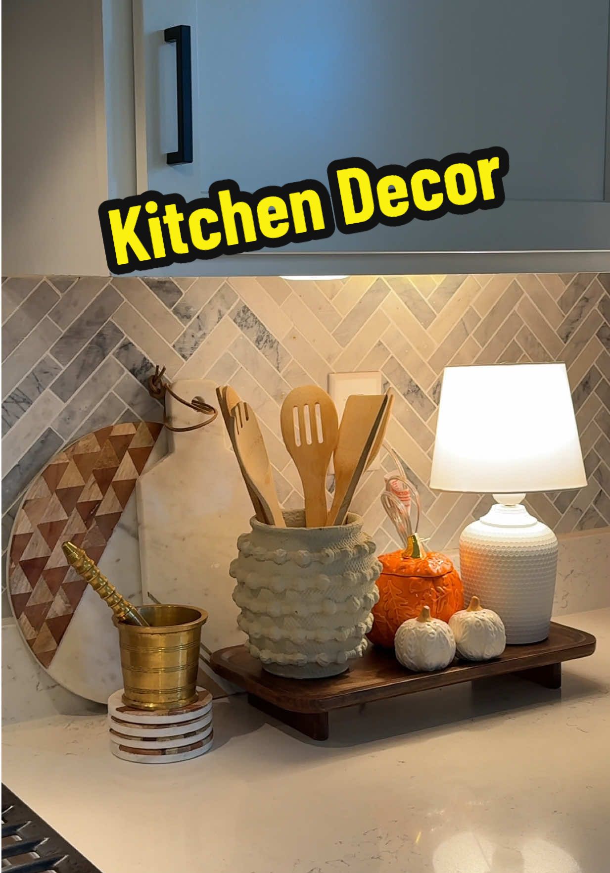 Lets do a little countertop decor. Everything is from @Hobby Lobby  #homedecor #KitchenDecor #hobbylobbyfinds #FindingJoy #Aesthetic