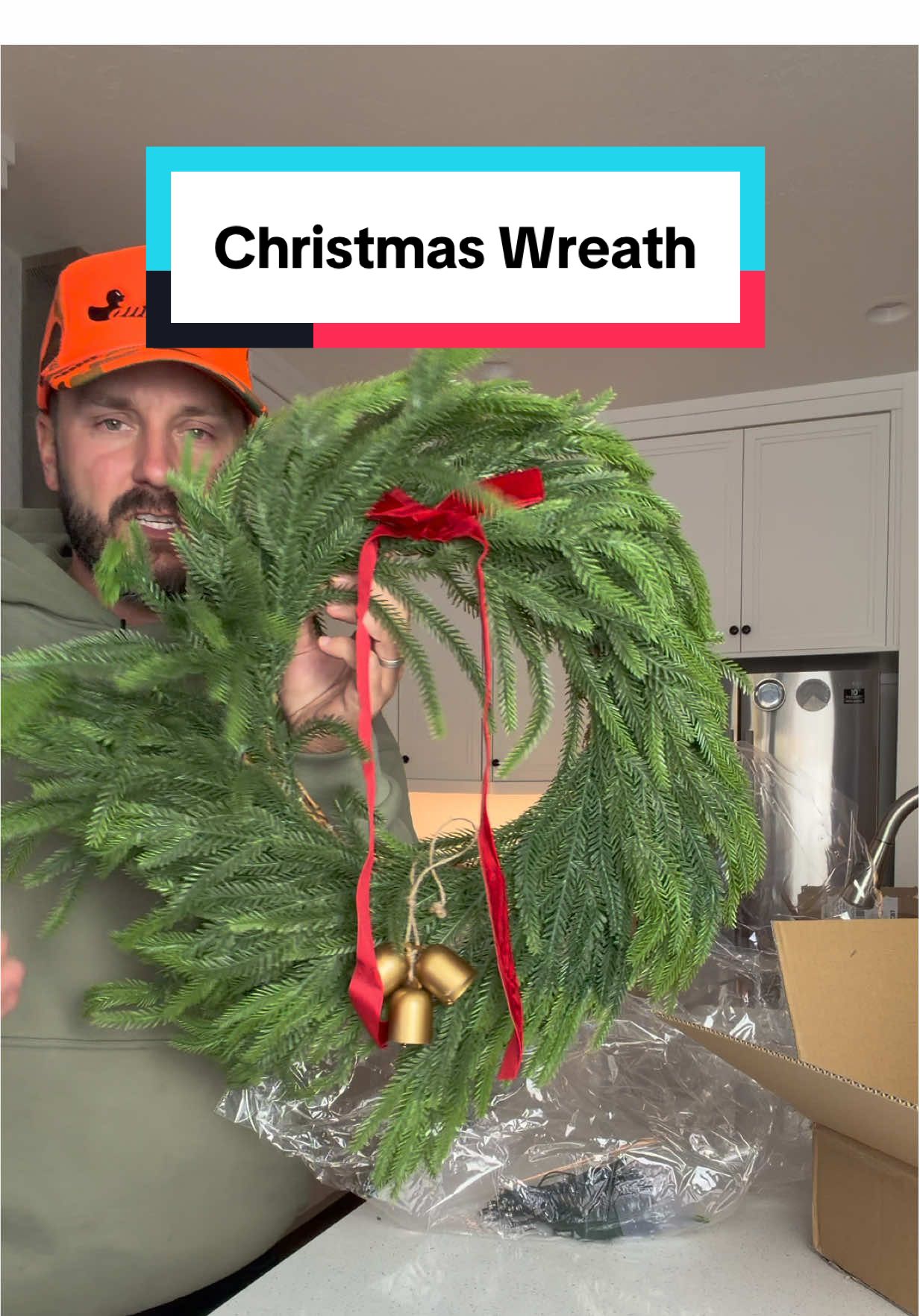 Is this Christmas Wreath 24in??  #christmas #christmaswreath #christmasdecor 