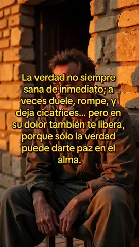 La verdad no siempre sana de inmediato; a veces duele, rompe, y deja cicatrices… pero en su dolor también te libera, porque sólo la verdad puede darte paz en el alma. #luzfamiliar #oracionfamiliar #inspirationalquotes #verdad #paz 