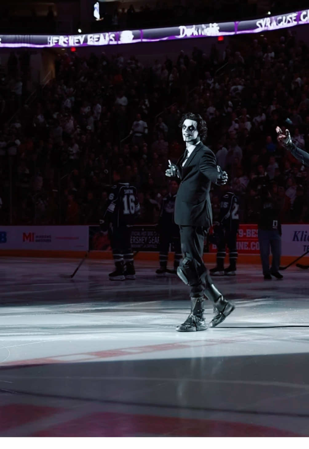 Are you not entertained?  I wanna give a huge thanks to my fellow team members, my brothers if you will, for being there me when I needed them the most, without them I don’t know if I would’ve been able to come back to this. They helped find my happiness again. And I will cherish them forever for that.  I wanna give a big shoutout to @Jim Cricket for teaching me how to slide in the rain, without him I don’t know how else I would’ve been able to able to stand up here, he’s taught me so much, love you man! To the AHL and Hershey Bears,  you guys gave us this amazing opportunity and it was such a pleasure working along side you.  @Hersheypark you’ve been there since the beginning. You’ve given us a platform to show our creativity through each team member and we are all so grateful!  A huge shout out to @Insane Haunt Productions for sponsoring me as well and taking care of my gear this year!  I’m so happy I came back, it feels like I’m just getting started. I love you all for being so supportive on my journey, my life has given me some set backs and without everyone around me including y’all I’m not sure how I would’ve gotten through it. 