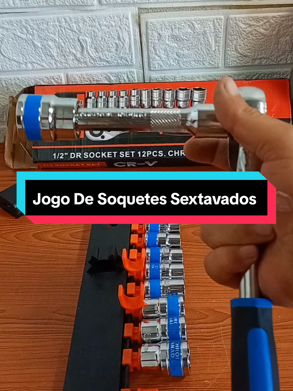 Jogo De Soquete Sextavado 1/2 Catraca 12 Peças 10 a 24mm Com Extensão Para Reparos e Manutenção De Máquinas GARANTA O SEU AGORA #tiktokshopchegou #tiktokshop #soquetesextavado #jogodecatraca #chavecatraca 