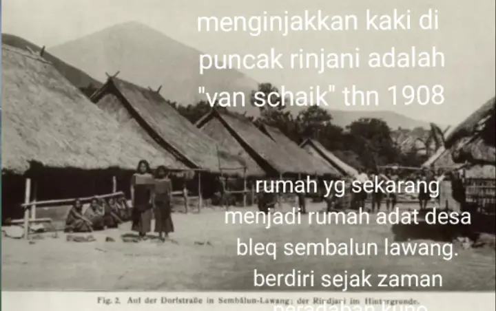 Orang eropa pertama ke rinjani 1908