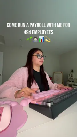 had to get up extra early to ensure my biggest payroll was done first before the others😭👩🏻‍💻 #foryoupage #keyboardasmr #typingasmr #payroll #dataentry 