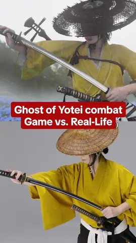 PlayStation recreated battle scenes from Ghost of Yotei with members of Tenshinryu Hyoho, who also assisted with motion capture for the game. #ghostofyotei #tenshinryu #sword #game #irl #sidebyside #comparison #mocap #gaming