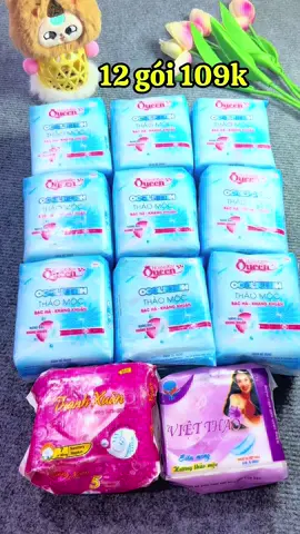 Combo 10 gói băng tặng thêm 2. Băng vệ sinh thảo mộc bạc hà 109k #emchintaphoa #xuhuong #xh #bangvesinh 