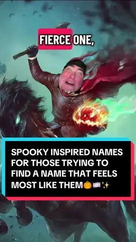 I love spooky season😭🎃🧡🖤🧡 I had more spooky names too but it started to get too long so maybe we’ll make a part 2 sometime😂🔥☠️ What other Spooky names can y’all think of?!?👻 It took me 5 years to find a name that felt most like me, and hearing different names helped, so I hope this can help someone out there in the world too🥺🏳️‍⚧️💙 #spookyinspirednames #spookynames #queer 