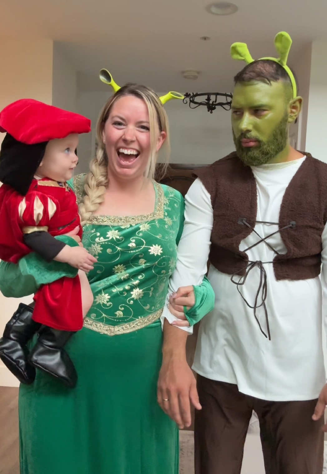 Listen we can’t do a Family Shrek costume without Shrek. 🤣#halloween #shrek #family 