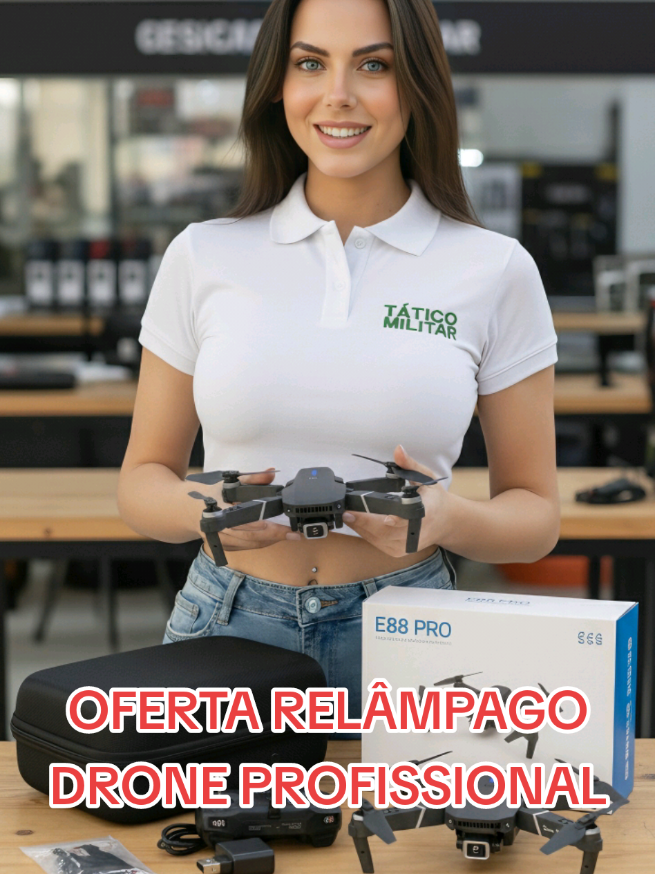 🛸 O drone mais vendido do TikTok Shop chegou voando! De R$300 por apenas R$139, com parcelamento em até 10x sem juros! 😱 Grava em 4K, tem Wi-Fi ao vivo, retorno automático e modo sem cabeça pra voo seguro e fácil até pra iniciantes. 📦 Frete expresso e entrega garantida ou seu dinheiro de volta! Aproveita enquanto tá em promoção — clica no carrinho e garante o seu agora! 🚀 #DroneE88 #Drone4K #PromoTikTokShop #FreteGrátis #Tecnologia 