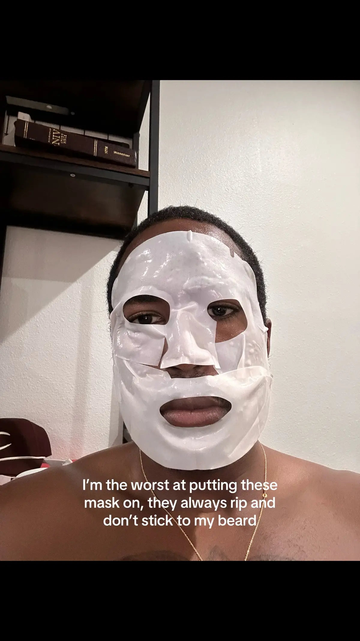 Meanwhile, I look like leatherface