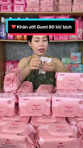 ❤️ Khăn ướt Gumi 80 tờ/ bịch đang có voucher còn hỗ trợ ship về tận nhà quá rẻ #khanuotgumi #cindythuytichcuc 