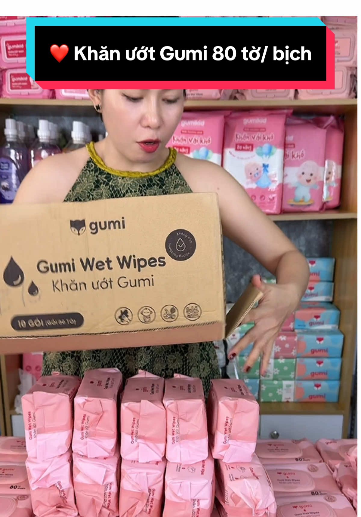 ❤️ Khăn ướt Gumi 80 tờ/ bịch đang có voucher còn hỗ trợ ship về tận nhà quá rẻ #khanuotgumi #cindythuytichcuc 