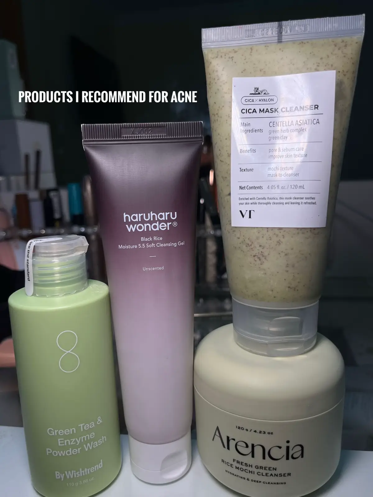 ✨Fresh Green Rice Mochi Cleanser @Arencia  #MochiGlowUp #Arencia #acnecleanser 