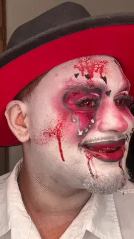 ⚠️FAKE BLOOD⚠️         RUN 🤡🩸 - #makeup #fyp #makeuptransition #halloweenmakeup #clownmakeup 