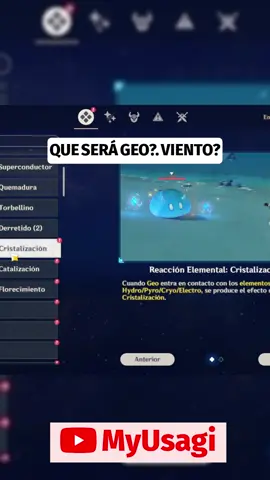 Descubre cómo la interacción entre los elementos hidro, piro, crío y electro puede llevar a la cristalización en Genshin Impact. ¡No te pierdas este divertido momento de MyUsagi mientras explora el juego!#GenshinImpact #Cristalización #Gaming #MyUsagi #Elementos