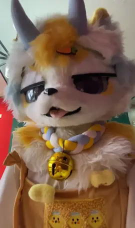 Shake the defeated kitten dragon ( Bilibili: 铂纸君 ) #furry #cute #fyp #fur #fursuit 