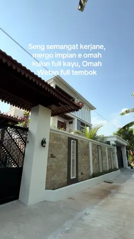 Seng semangat kerjane mergo impian omah kulon full kayu Wetan full tembok#pendopo #rumahjoglo #kayujati #rumahkayu #joglo 