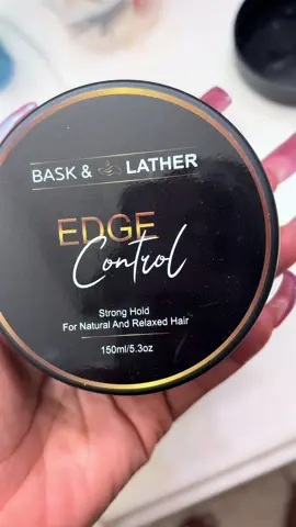 @Bask and Lather Co Edge gel is infused with compounds that promote hair growth.  This edge gel is best used on clean, product-free hair for optimal results.  This edge gel is free from parabens and drying alcohols to prevent hair breakage.  It also provides all-day hold without flaking or leaving white residue.  This is an amazing edge gel because it is suitable for ALL hair types.   It is very effective for 4C hair, but suitable for all hair types and helps thicken edges with regular use.  #baskandlatherco #baskandlather #haircare #edgecontrol #edges