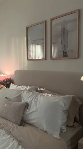 I love my cozy little beige oasis🐚 ##housetour##bedroom##fyp##cozy##cozyathome