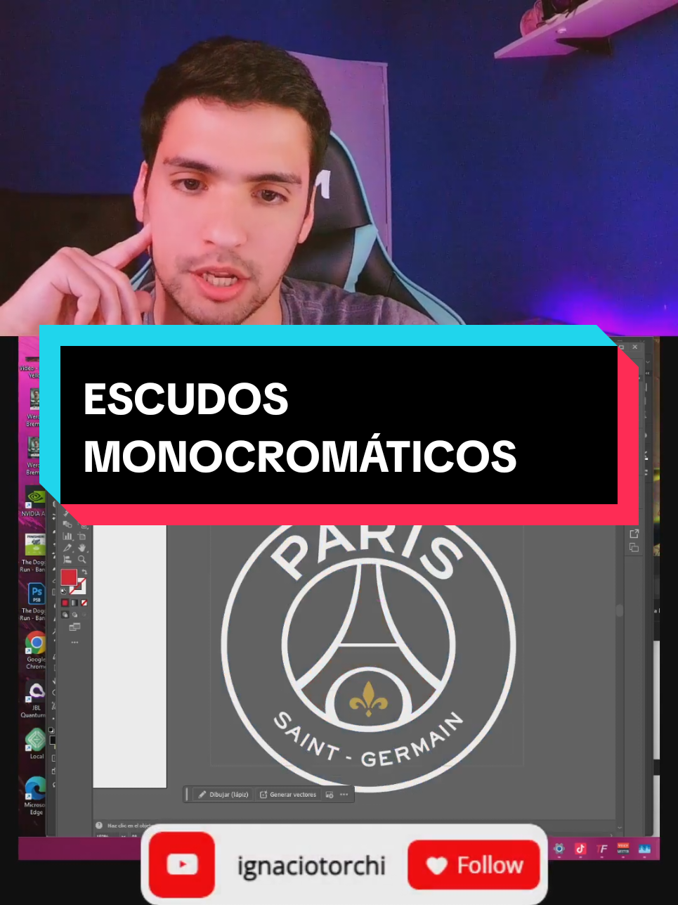 Asi es como se convierte un escudo en monocromático, en Adobe Illustrator. Este es uno de los métodos de muchos que existen. Los escudos monocromáticos son muy utilizados y recomendados en la mayoría de los posters / flyers deportivos.  En el diseño deportivo profesional tenemos que aprender distintas tecnicas para destacarnos del resto. Adobe Photoshop y Adobe Illustrator, sin dudas, son esas herramientas que no te pueden faltar. #escudos #diseñodeportivo #tutorial #tiktoklive #livehighlights 