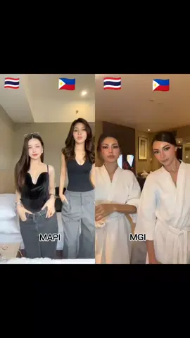 PHILIPPINES and Thailand friendship in Miss Asia Pacific International and Miss Grand International, so cute🫶😍 #Missasiapacificinternational #emmabell #anitarosegomez #missgrandinternational #pageantry 